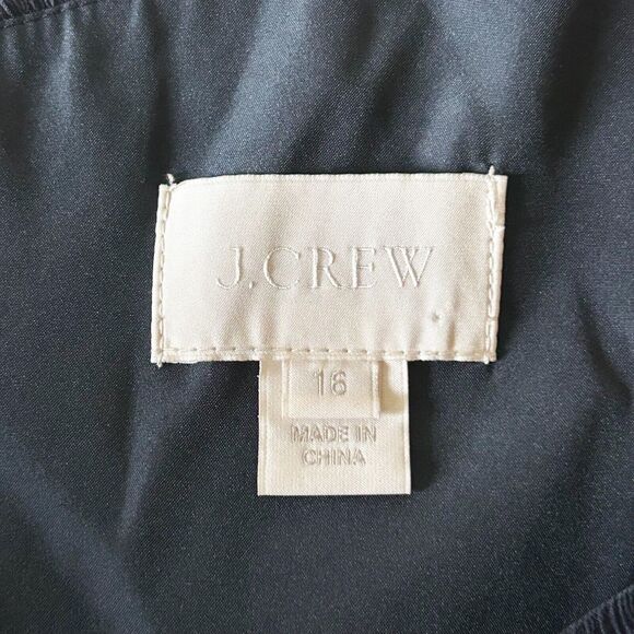 J.Crew Kylie One Shoulder Blue Silk Chiffon Dress Women’s 16 Wedding Cocktail - Picture 7 of 9